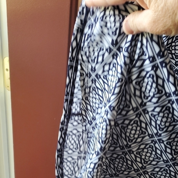 Cato Navy and White Tunic Top - Picture 6 of 13